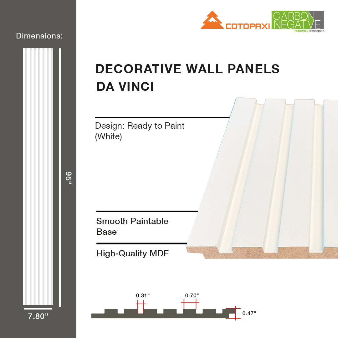 Ready to Paint Wall Panel (Da Vinci - White)